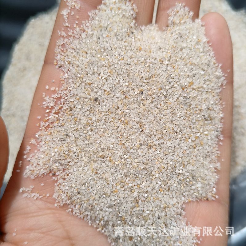圆粒海砂烘干石英砂30-50目喷砂除锈铸钢砂铸造用硅砂