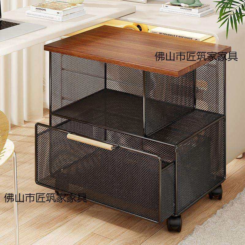 办公室置物架桌下可移动资料收纳柜落地文件整理抽屉式带轮小推车
