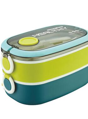 艾逸瑶选凯里尼亚双层不锈钢饭盒CJ-21039