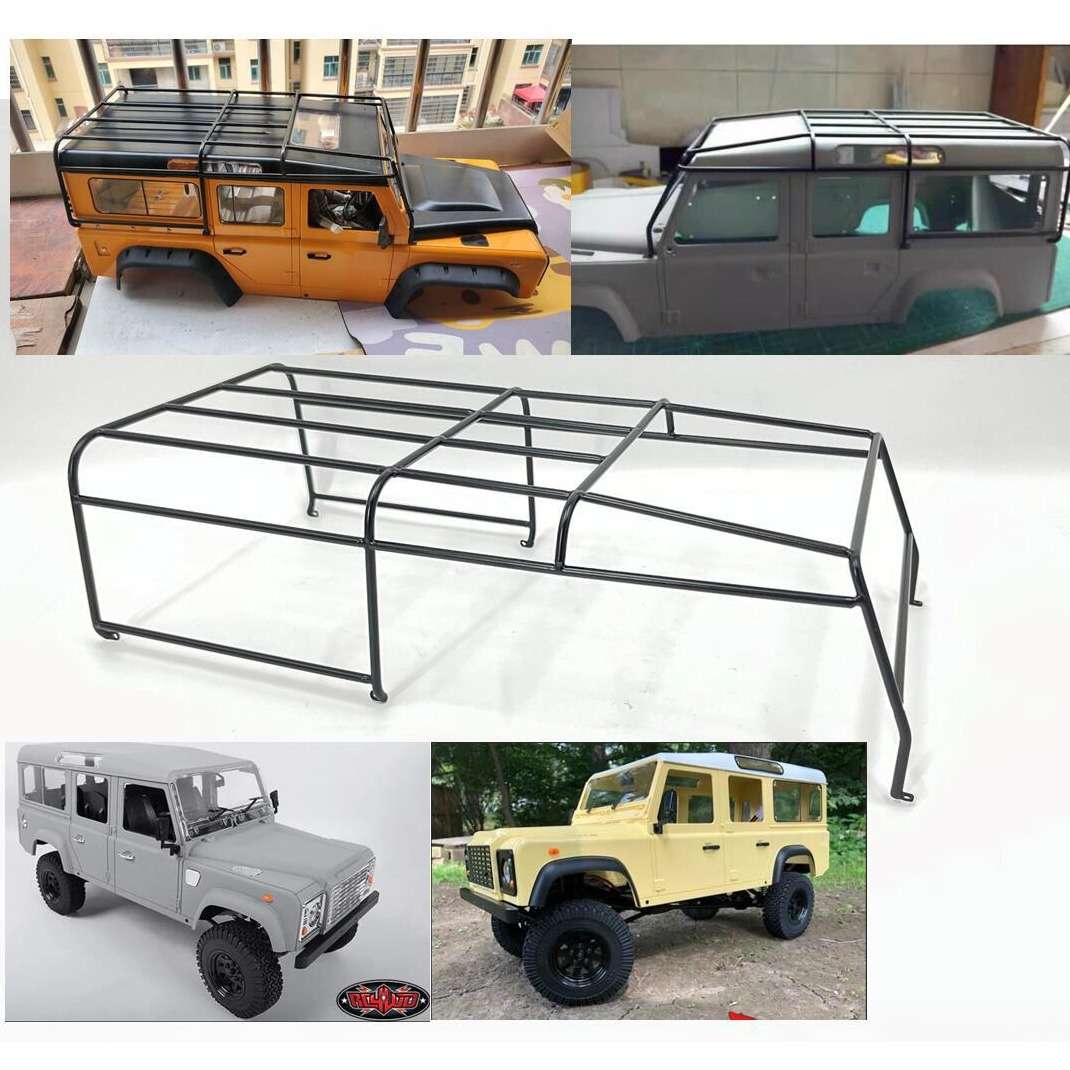 RC-1/10遥控攀爬车RC4WD D110 Defender Crawler金属防滚架行李架