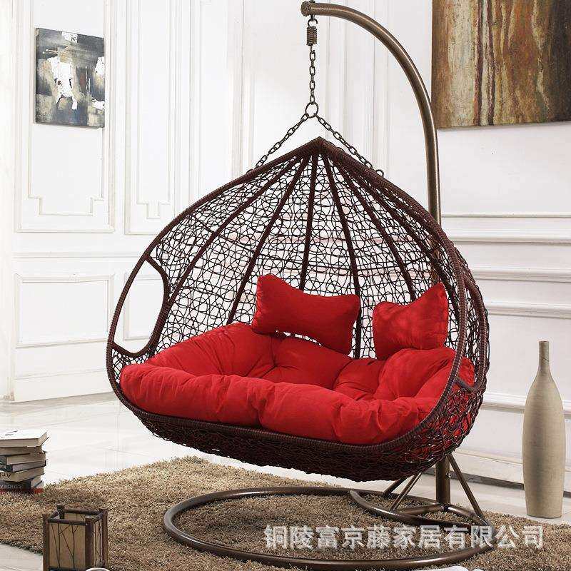 吊篮户外秋千藤椅吊椅庭院花园阳台网红吊兰室内双人摇椅懒人椅