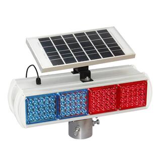 四格铝喷太阳能爆闪灯提示夜间交通设施工公路障频闪灯包邮