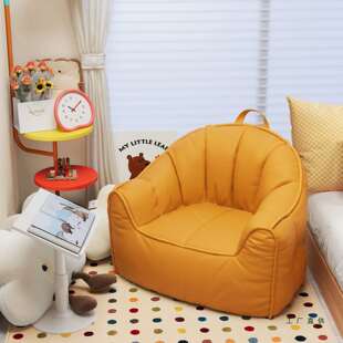 懒人沙发皮豆袋卧室儿童阅读小沙发宝宝单人榻榻米座椅可爱靠背椅