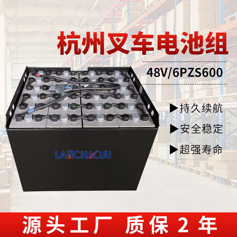 杭叉CPDS20J电动叉车平衡重专用水电瓶6PZS 48V600AH铅酸电池组