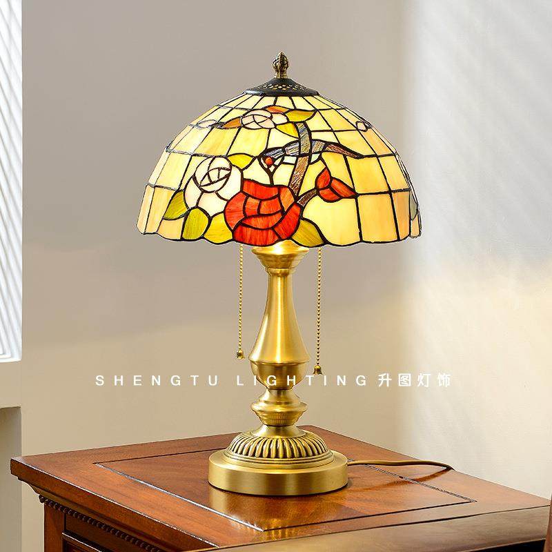 美式复古台灯卧室床头灯高级感欧式创意温馨装饰客厅床头柜台灯