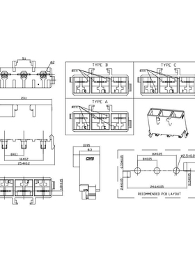 CWB合兴接插件 TJC80001-3A 白色 连接器 3P焊板直针座