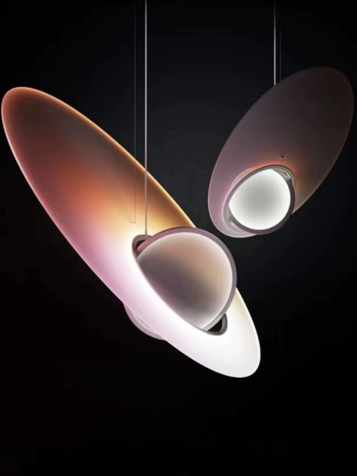北欧银河系卫星餐厅吊灯现代简约设计师吧台展厅飞碟装饰氛围吊灯