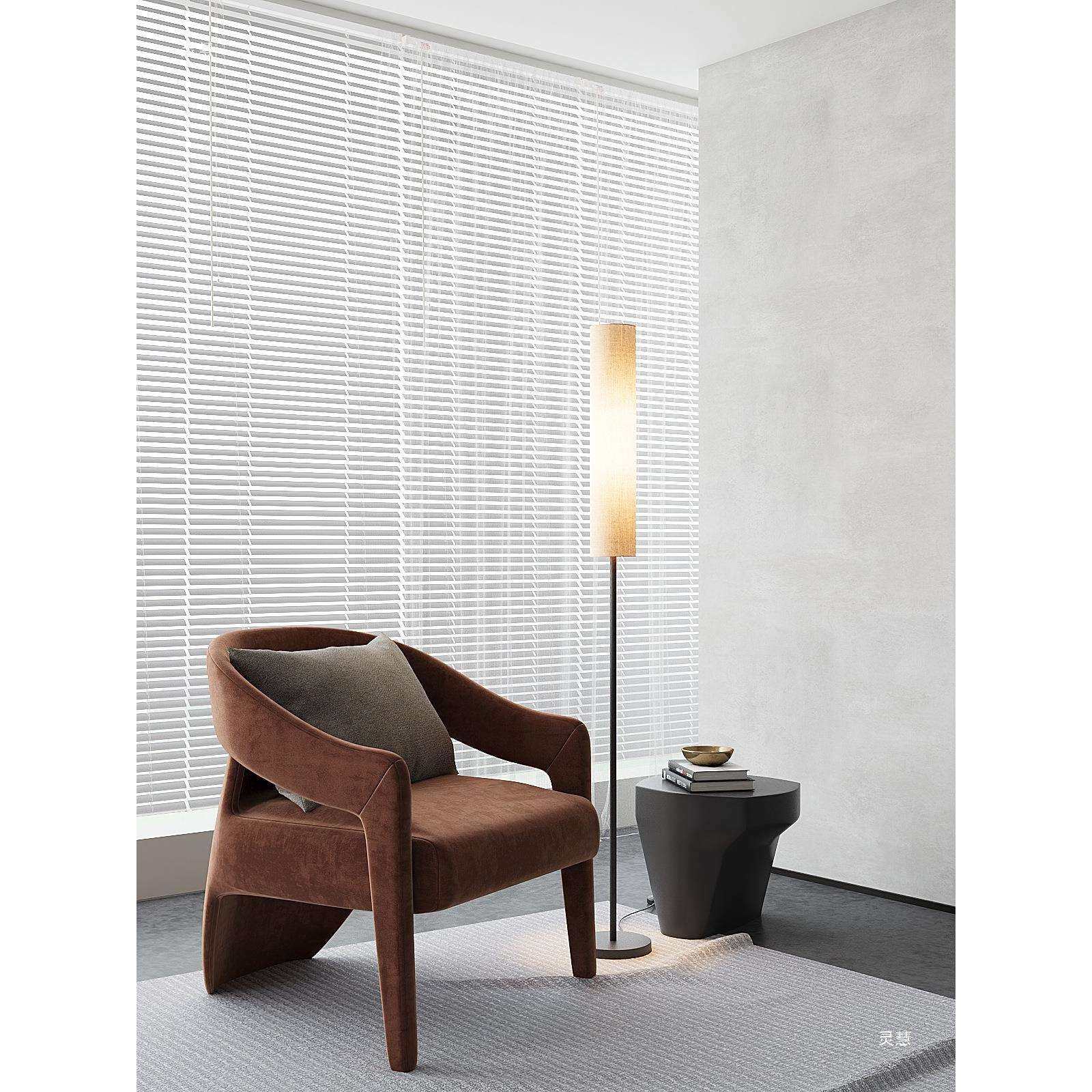 现代简约客厅长筒落地灯卧室床头布艺立式台灯北欧极简温馨氛围灯