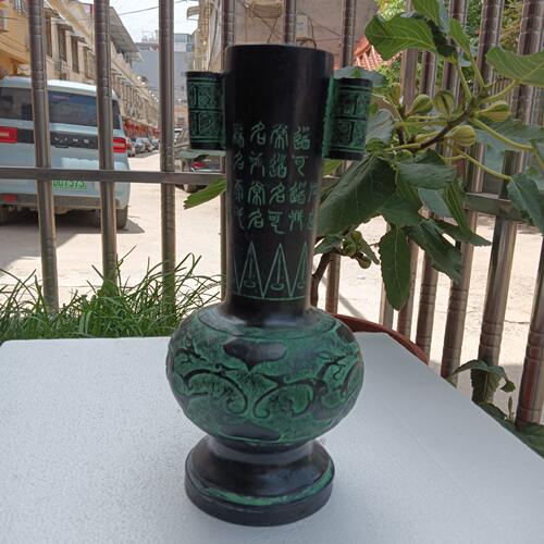 批发古玩仿青铜花瓶尊器摆件金属花瓶家居办公摆设