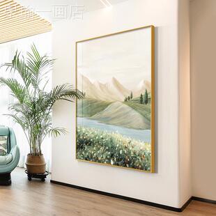 网红山水画客气厅画沙发背景墙挂饰画高大落地画入户玄档装关风景
