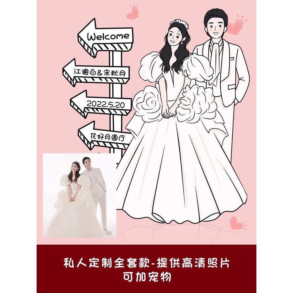 背景墙订婚婚纱海报迎宾装饰结婚kt板婚礼照片场景布置留影区,节庆用品/礼品,装扮布置套餐,淘宝优惠券,粉丝福利购,淘宝优惠卷