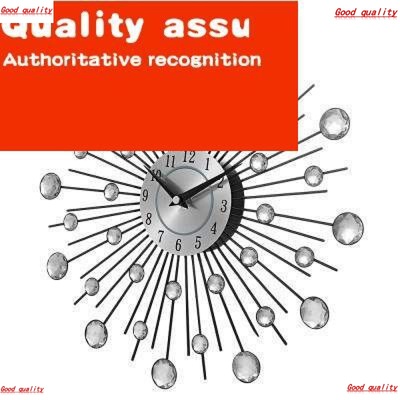 极速Decorative Crystal Sunburst Metal WalMl Clock Home Art13