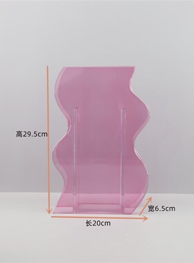 爆款现代极简水晶波浪形创意花器客厅酒J店卧室玄关书房餐厅家居