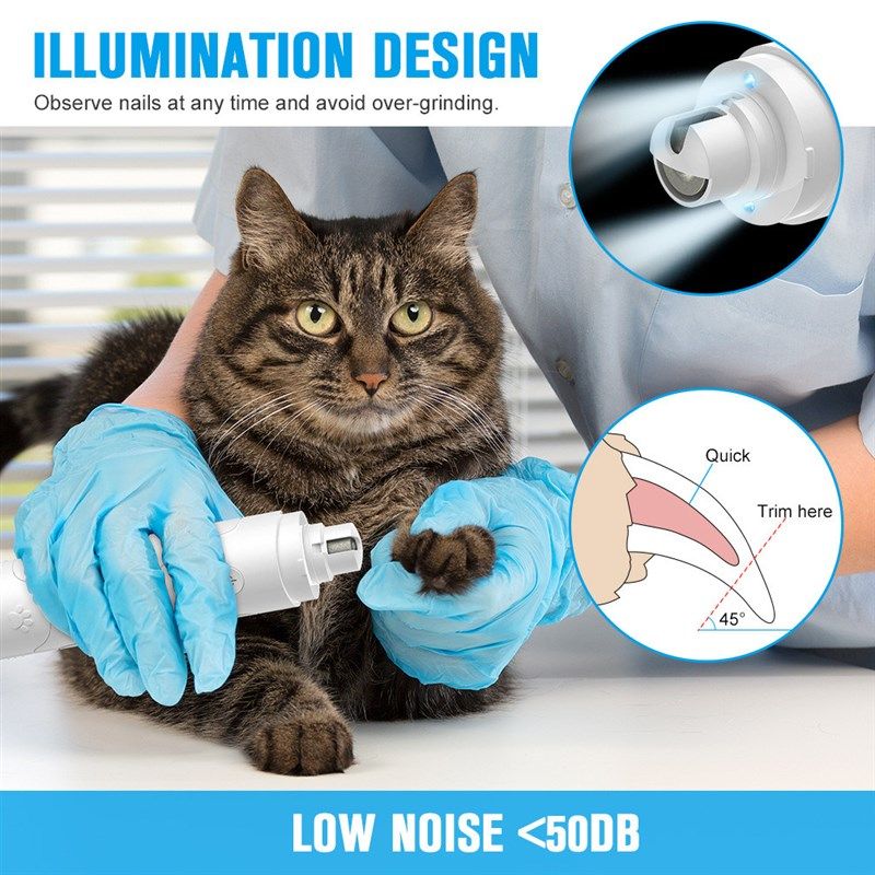 电动磨甲器led新款宠物狗狗猫咪指甲刀修甲器大功率双磨Z头3档速