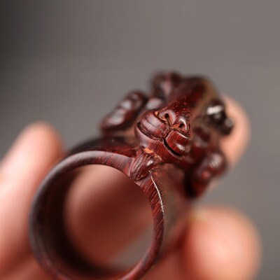 李祥源阳阳德一环印度小叶紫檀O紫檀环盘文万小片