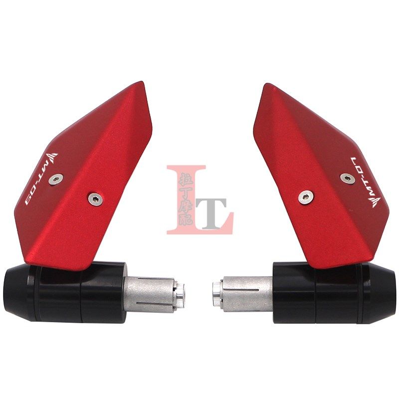 适用雅马哈MT10 MnT09 MT07改装牛角手把护手柄铝合金车把防摔堵