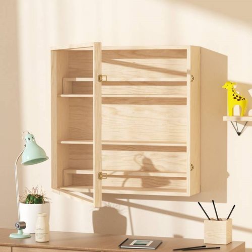 壁挂手办阶梯展示架收纳柜泡泡y玛特盲盒展示柜子定制挂墙上置物