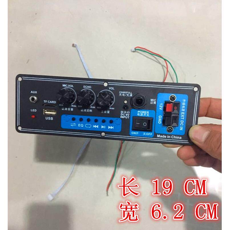 特美声浪庭9V电瓶音箱可接话筒接收功放板广场舞音响拉杆箱主板
