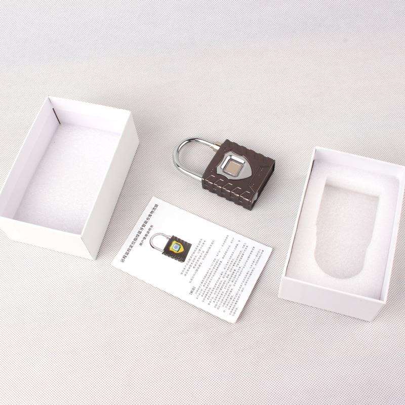 指纹挂锁制logo仓库指纹挂锁锌合金无钥匙IP67防水智能锁