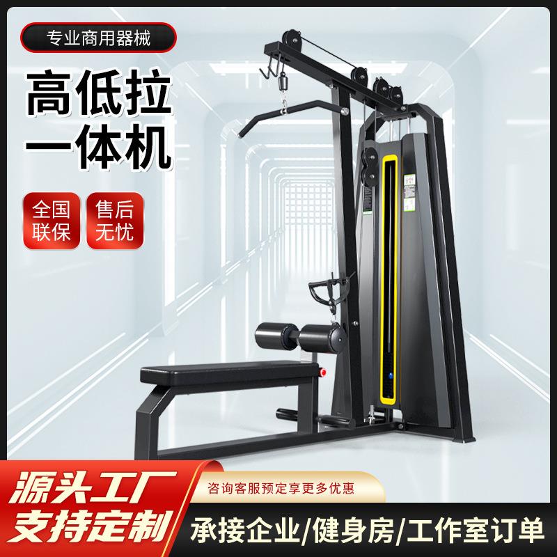 高低拉一体机商用健身房专用器材练背女子塑形器械高位下拉训练器