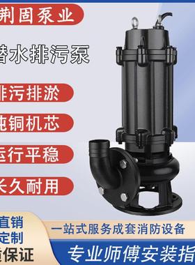 地下室排污泵大流量潜污高杨程污水提升泵380v污水泵WQ抽水排水泵