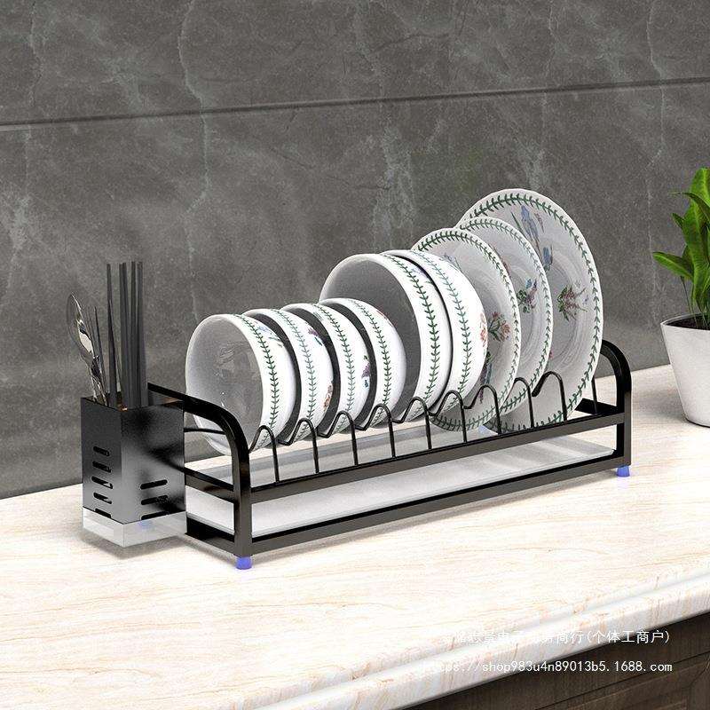304不锈钢碗碟架沥水架厨房置物架碗盘收纳沥水篮小型单层碗筷架