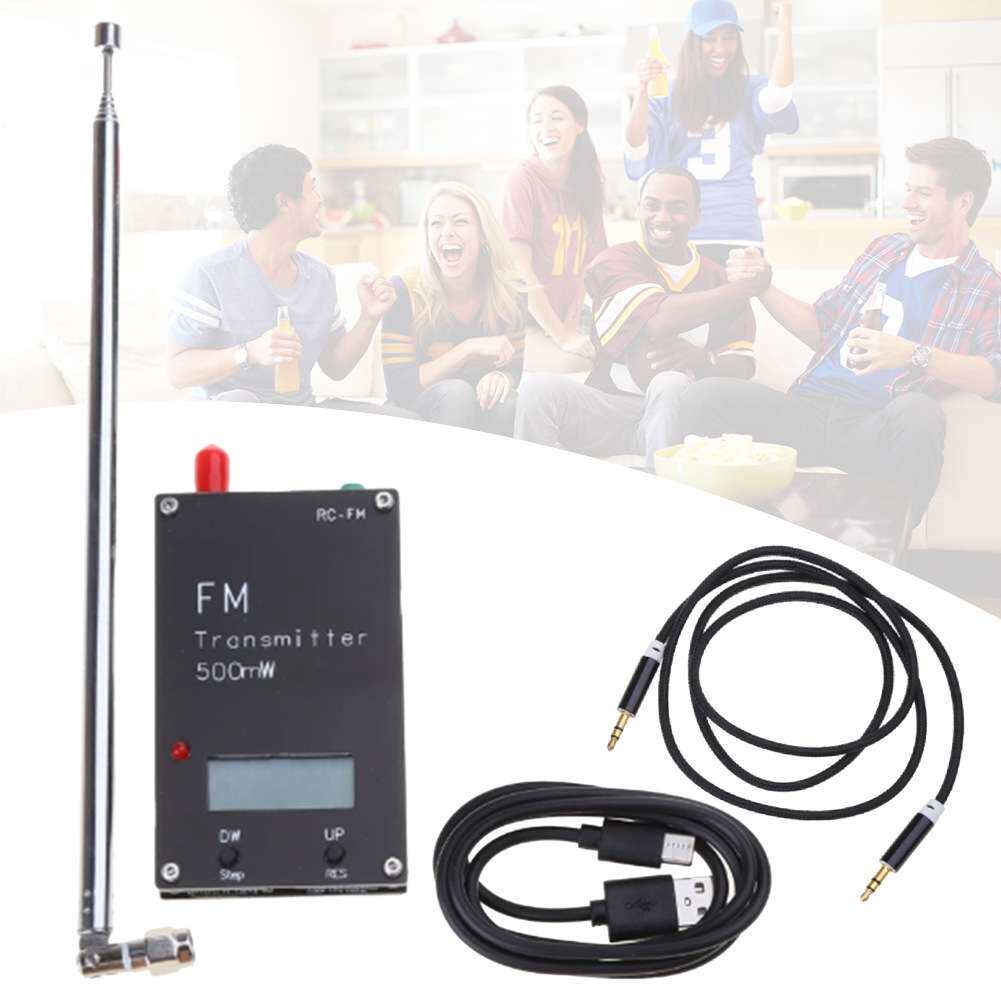 2000米 FM发射机 数字显示 0.5W 500mW 立体声 76-108M （直拍）