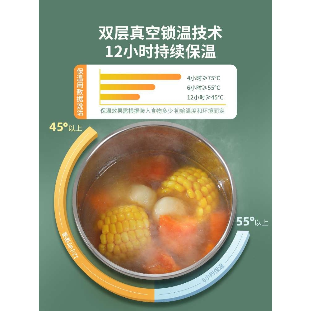 ?E0PB不锈钢保温饭盒24小时超长便携带饭桶家用便当盒上班族