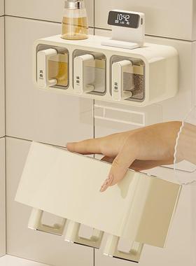 挂式调味罐套装调料盒壁挂厨房盐味精佐料调味品收纳盒家用墙