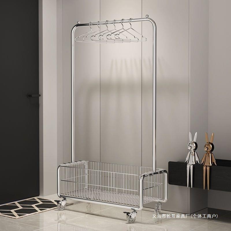 移动挂衣架落地卧室衣服置物架轻奢衣帽架简易晾衣架家用挂衣杆