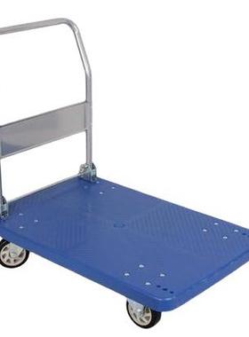 塑料蓝色平板车手拖车拉货车手推车仓库搬运车