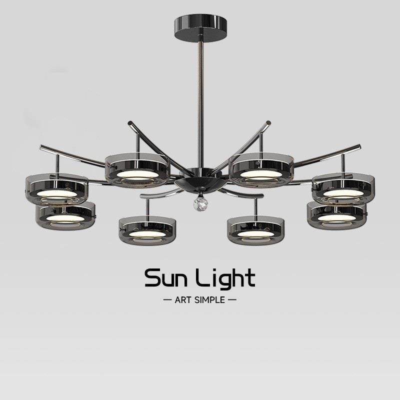 客厅吊灯现代高端新款大厅主灯设计师款北欧轻奢卧室餐厅玻璃灯具