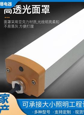 现货LED荧光灯仓库车间厂房长条形灯吸顶应急灯照明灯双管三防灯