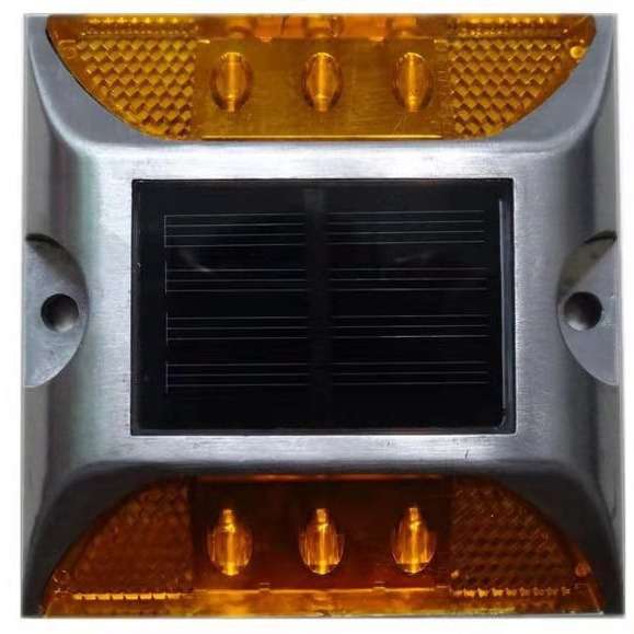 隆聚科技铸铝材质防水道路安全指示灯太阳能道钉反光频闪防水抗压