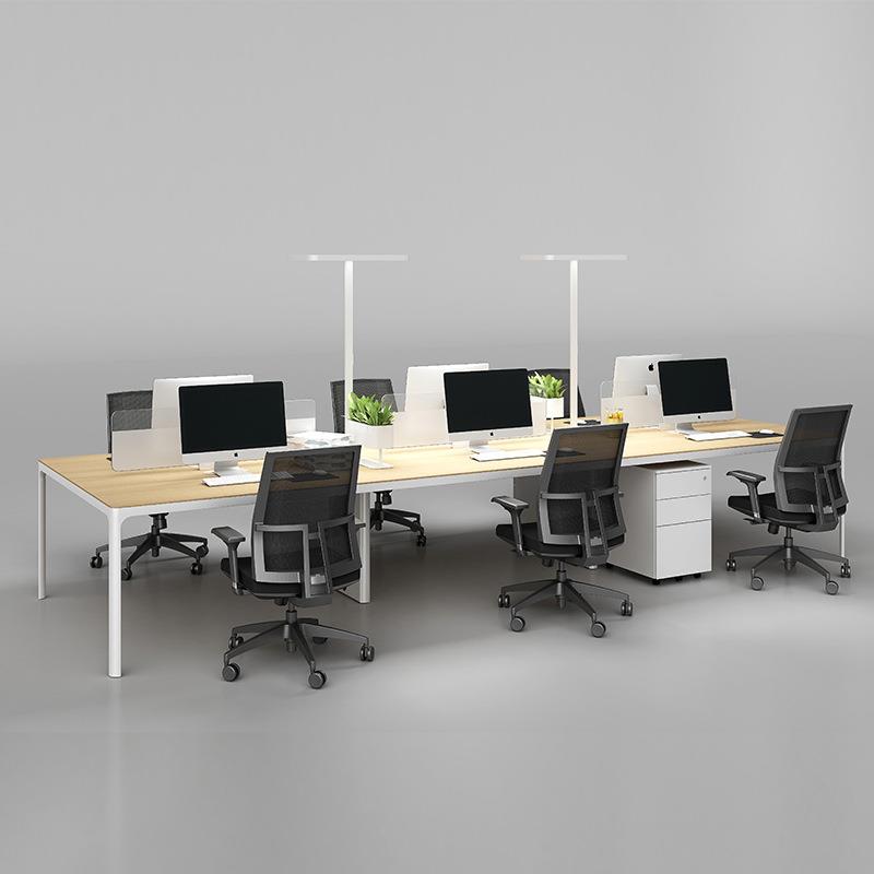 现代简约职员桌办公桌4人位6人员工桌电脑桌格创办公家具