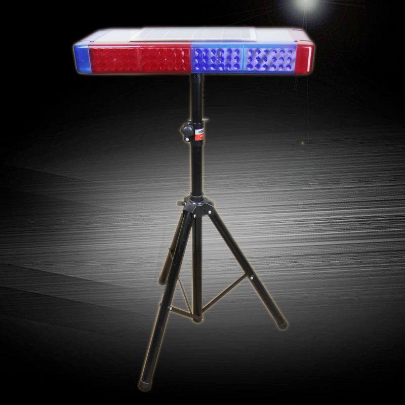 支架太阳能爆闪警示灯四面频闪信号LED路障灯