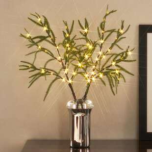 仿真松针树枝灯饰LED圣诞节日家居装饰绿植摆件装饰灯诺福克松树