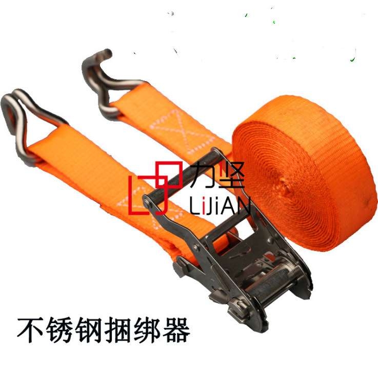 2吨 1.5寸4厘米不锈钢 棘轮拉紧器 货物捆绑器 紧绳器 钢架
