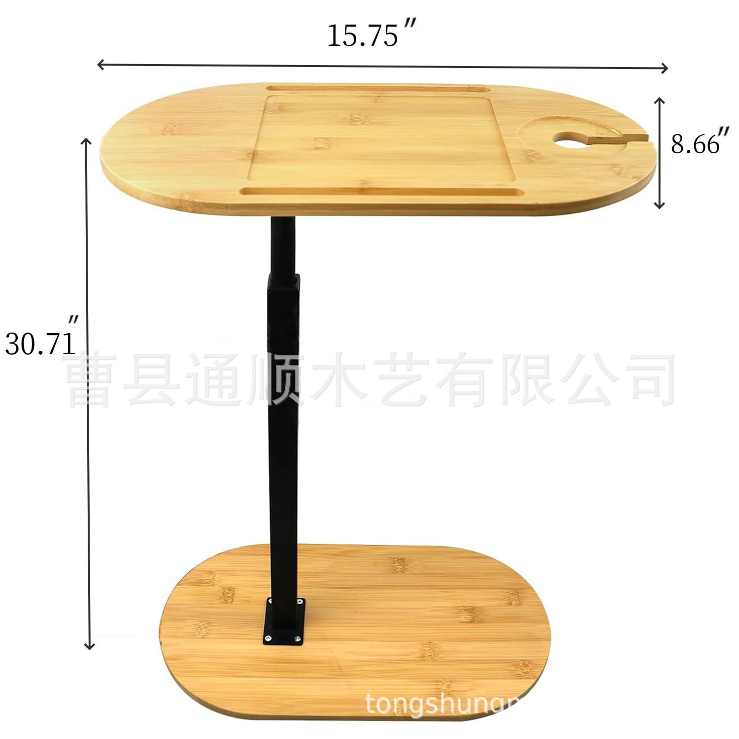 浴缸边架竹制浴缸托盘桌浴室托盘可调高度可折叠浴缸边桌浴缸架子
