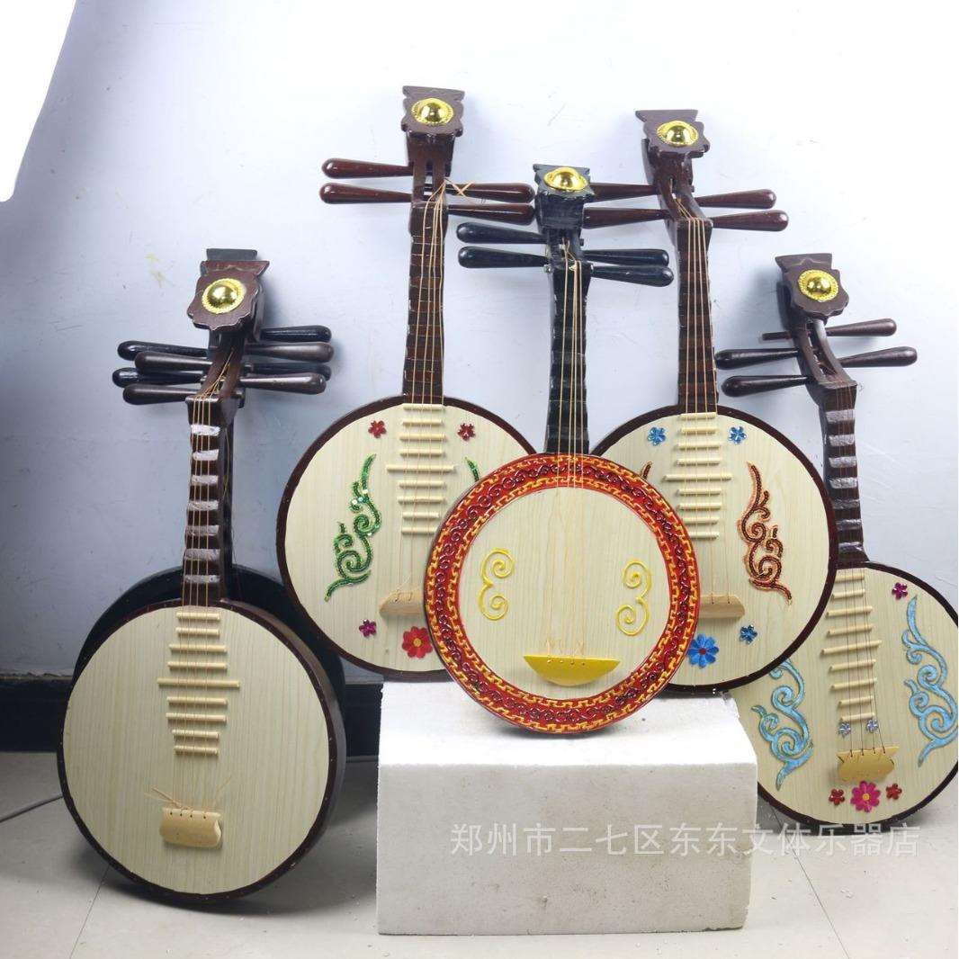 木质乐器道具琵琶月琴中阮三弦古装汉服拍照摄影舞蹈乐坊演出摆件