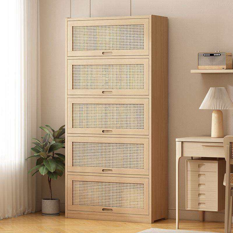 实木书架防尘书柜亚克力置物架带门落地家用儿童客厅北欧简约立