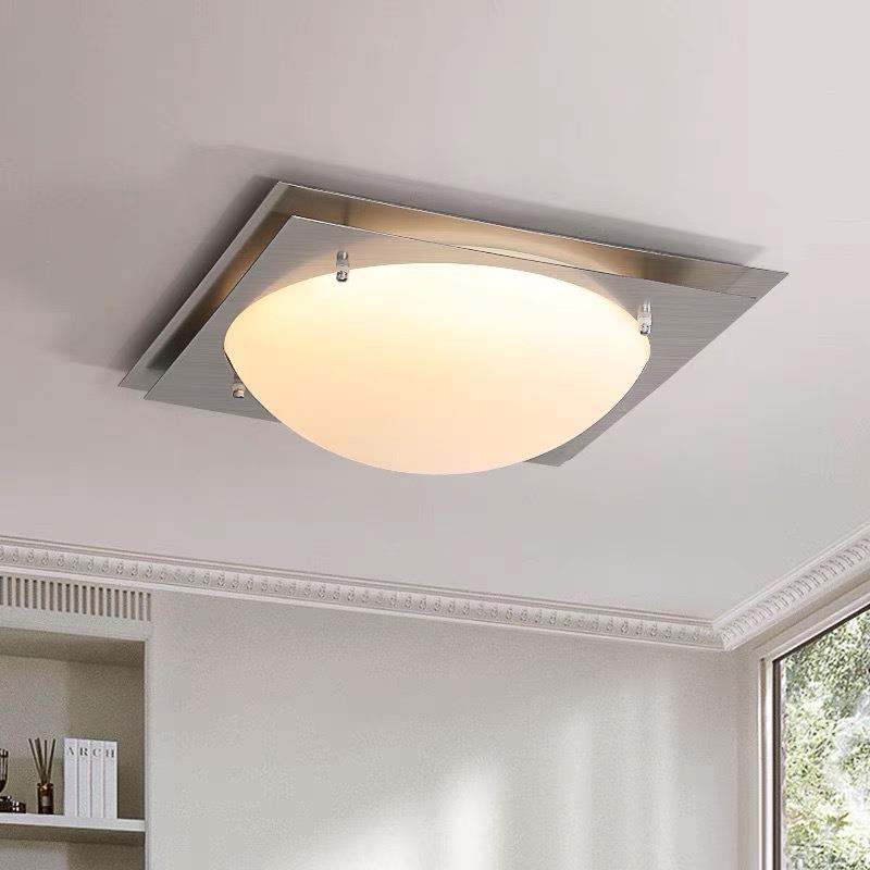 主卧室房间灯法式中古书房灯创意设计感复古灯具玻璃奶油风吸顶灯