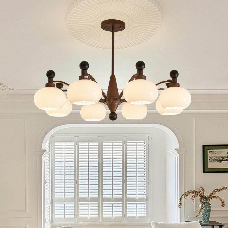 客厅灯中古南洋风轻奢新款玻璃设计师法式美式复古卧室餐厅主吊灯