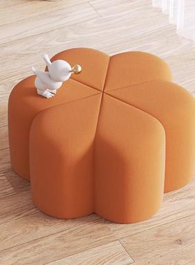 科技布凳子家用创意可爱设计师沙发凳子单人茶几凳客厅小椅子墩子