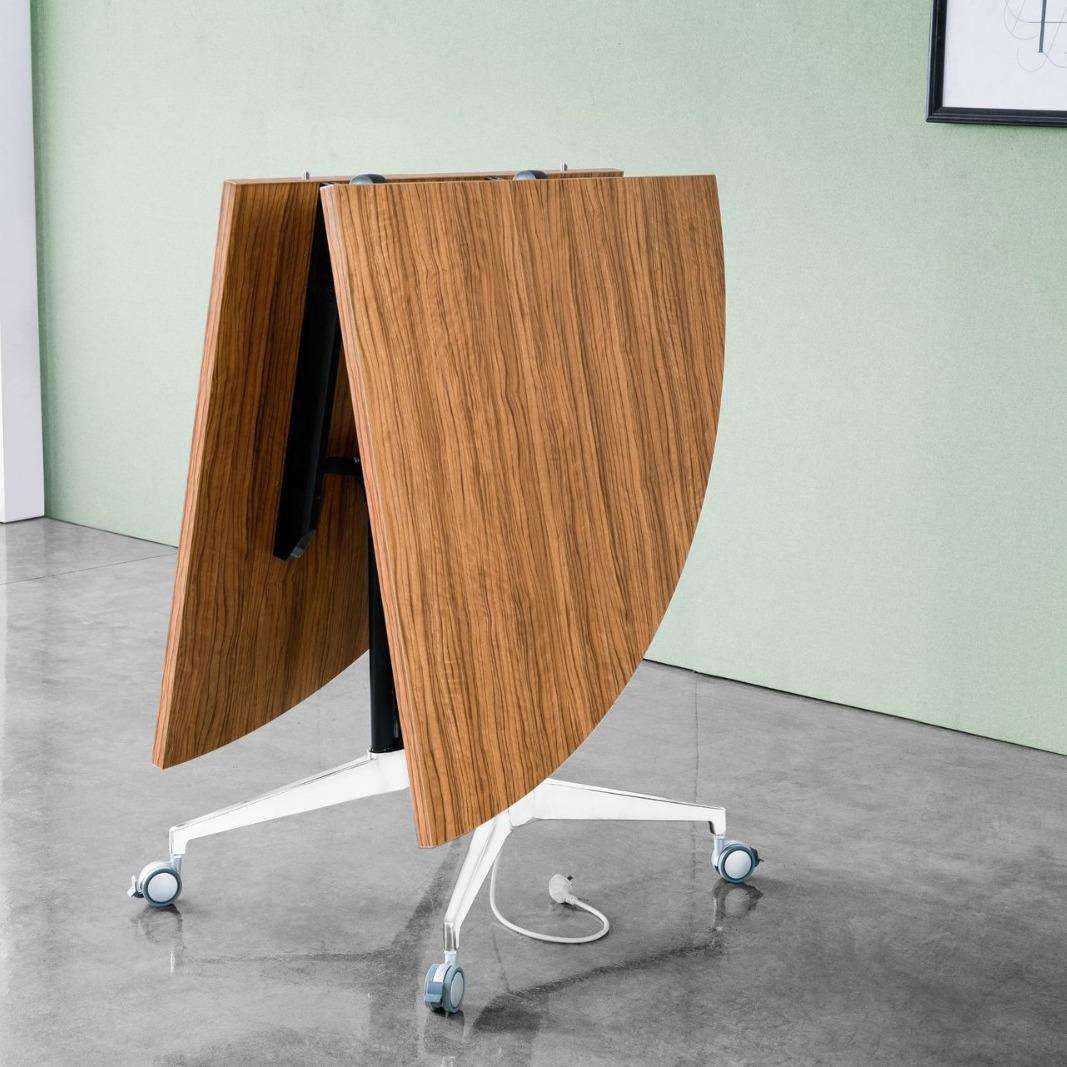 拼接组合折叠桌可走线不规则台面办公会议桌员工桌