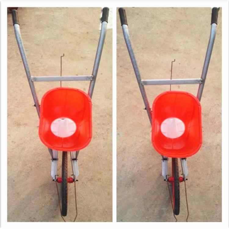 小块儿地施肥撒肥车农用果园手推式施肥机人力手推小型撒肥机