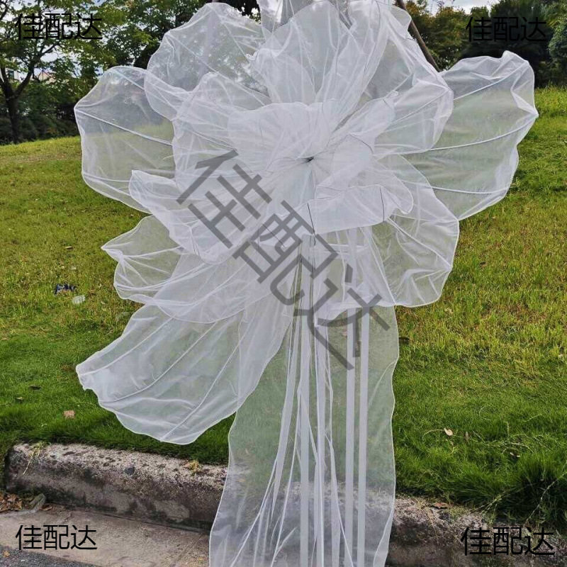 婚庆巨型丝网花道具大型花艺欧根纱台纱花橱窗装饰纸艺花图片