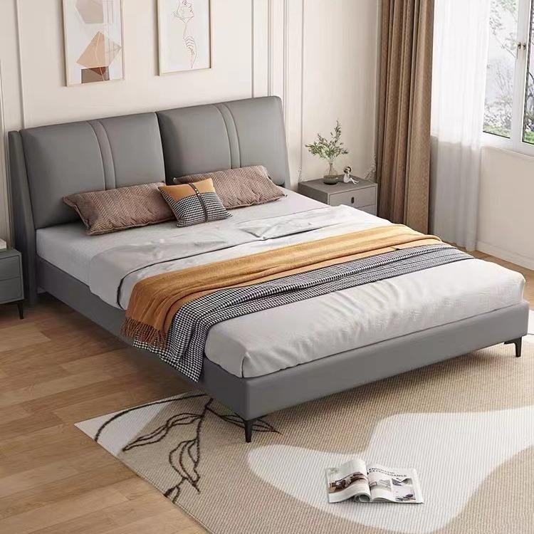 实木床2024年新款大床简约现代出租房用1米8双人床1米2单人床床架