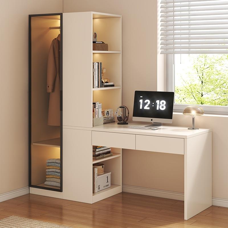 书桌书架一体桌台式转角电脑桌卧室组合衣柜办公桌学生家用写字桌