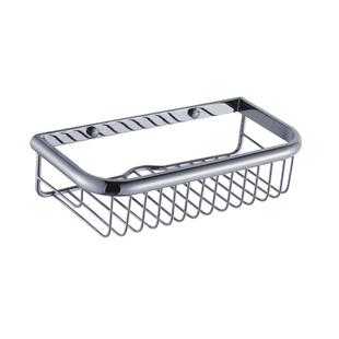 纯铜镀铬方形置物篮可定镀金镀铬镀仿古高档洁具供应商